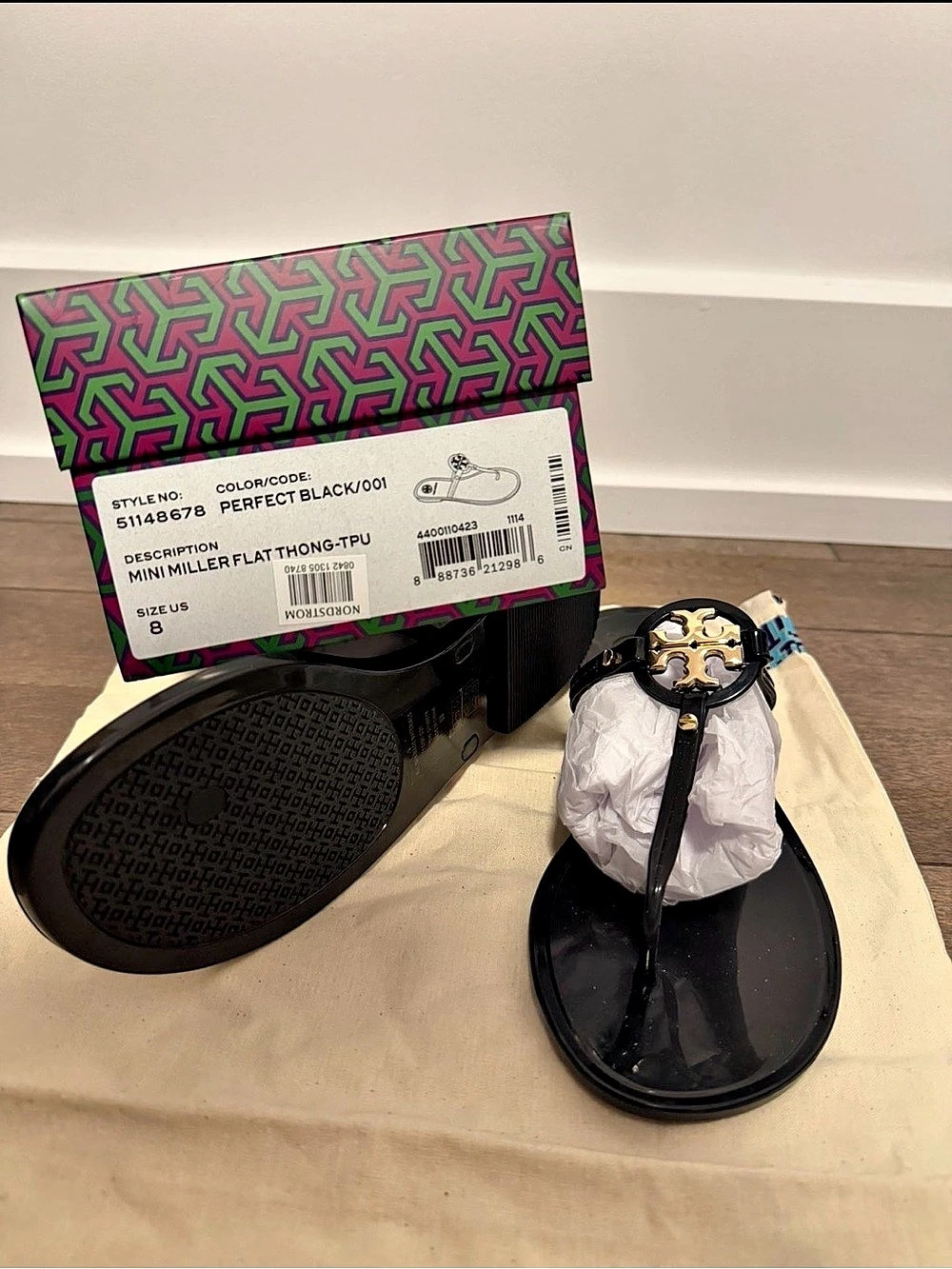 Tory Burch | Flat Thong Sandal Black US 8 (Brand New)